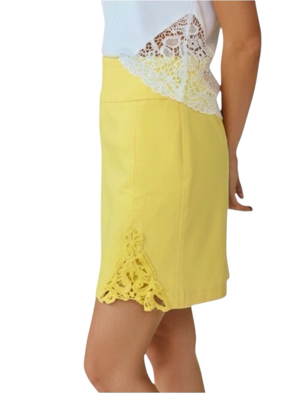 Kate Park Glf Tennis Stretch Pull On Crochet Eyelet Skirt Skort NWOT